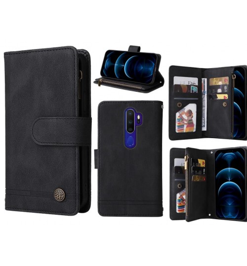 Oppo A9 2020 Case 9 Card Slots Wallet Denim Leather Case