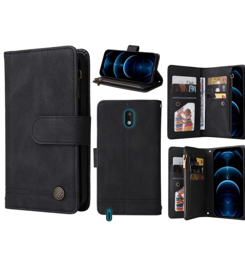 Nokia 1.3 Case 9 Card Slots Wallet Denim Leather Case