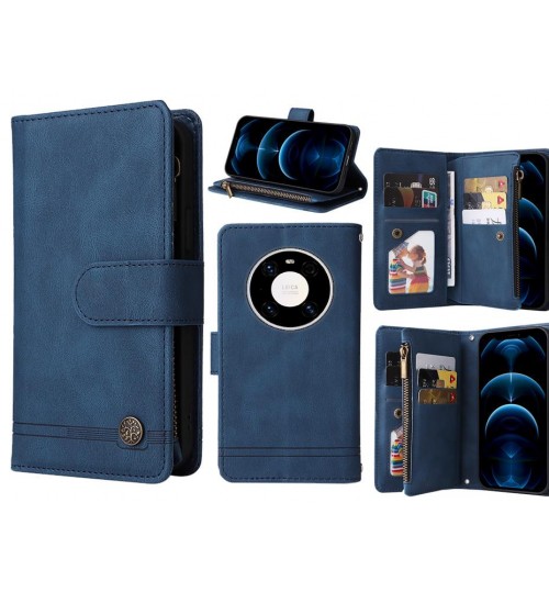 Huawei Mate 40 pro Case 9 Card Slots Wallet Denim Leather Case