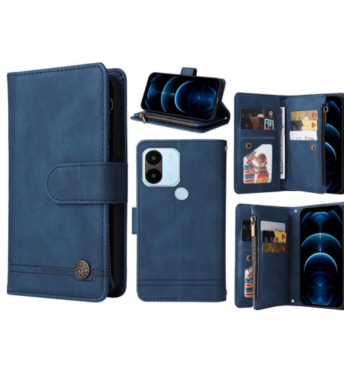 Xiaomi Redmi A2+ Case 9 Card Slots Wallet Denim Leather Case