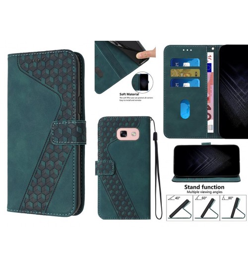Galaxy A3 2017 Case Wallet Premium Pu Leather Cover - Green