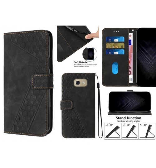 Galaxy A5 2017 Case Wallet Premium Pu Leather Cover - Black