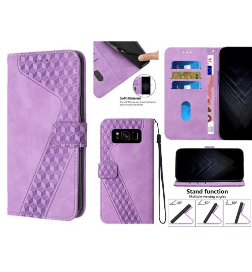 Galaxy S8 Case Wallet Premium Pu Leather Cover - Purple