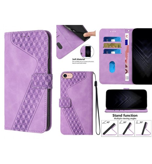 Iphone 7 Case Wallet Premium Pu Leather Cover - Purple