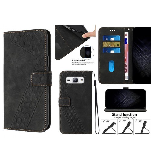 Galaxy J1 Ace Case Wallet Premium PU Leather Cover