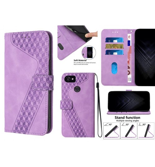 Google Pixel 2 Xl Case Wallet Premium Pu Leather Cover - Purple