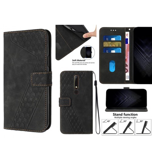 Nokia 6.1 Case Wallet Premium PU Leather Cover