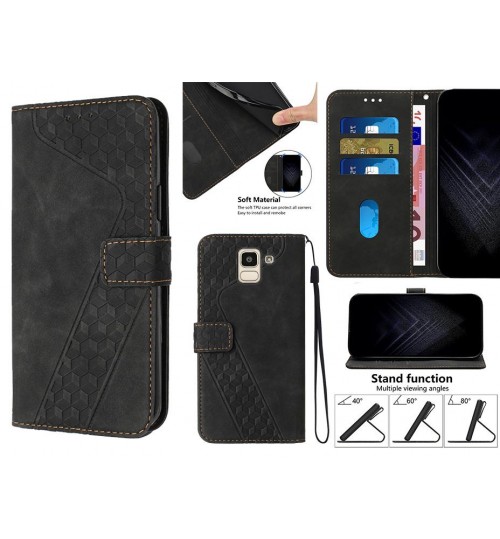 Galaxy J6 Case Wallet Premium PU Leather Cover