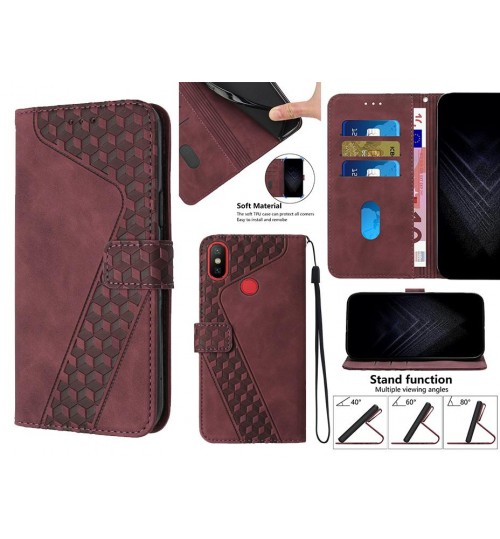 Xiaomi Mi 6x Case Wallet Premium Pu Leather Cover - Red