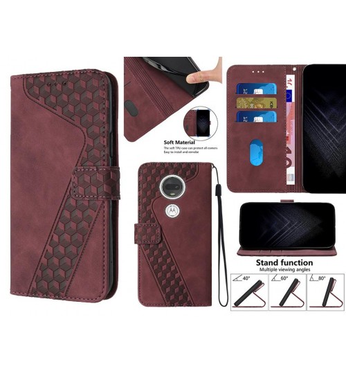 MOTO G7 Case Wallet Premium PU Leather Cover
