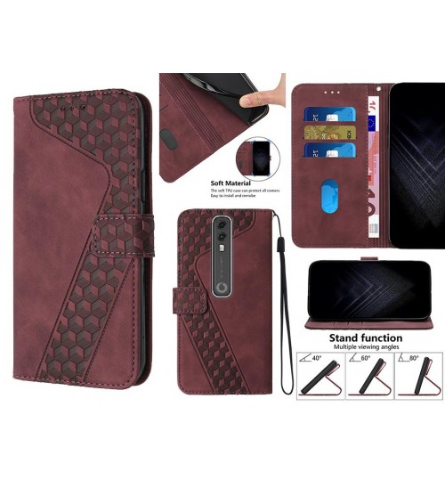 Vodafone V10 Case Wallet Premium Pu Leather Cover - Red