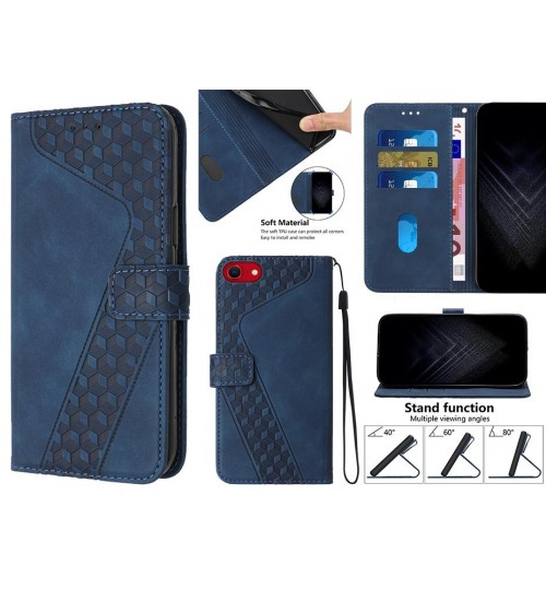 Iphone Se 2020 Case Wallet Premium Pu Leather Cover - Blue