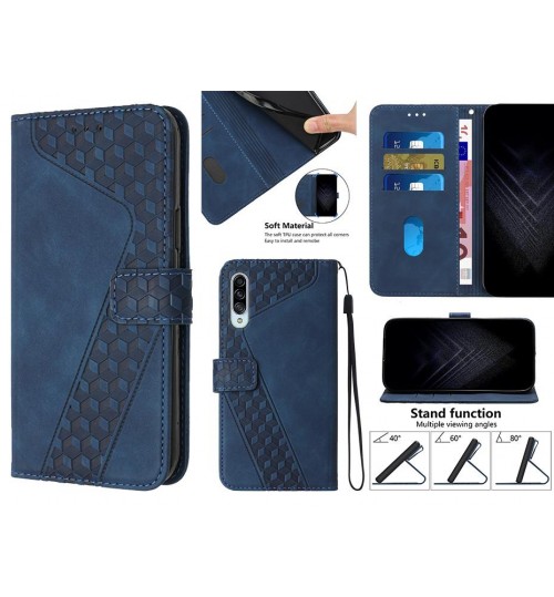 Samsung Galaxy A90 Case Wallet Premium Pu Leather Cover - Blue