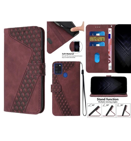 Samsung Galaxy A21S Case Wallet Premium PU Leather Cover