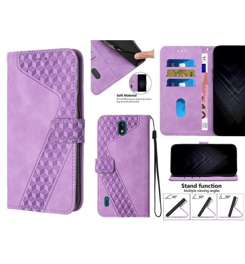 Nokia 1.3 Case Wallet Premium Pu Leather Cover - Purple