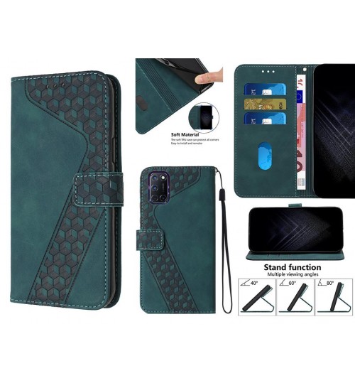Oppo A72 Case Wallet Premium Pu Leather Cover - Green