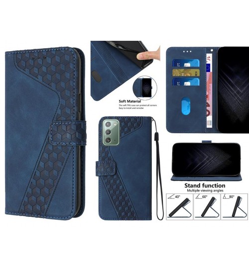 Galaxy Note 20 Case Wallet Premium Pu Leather Cover - Blue