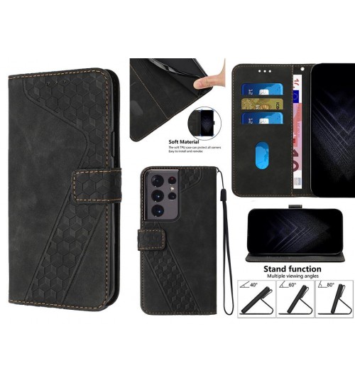 Galaxy S21 Ultra Case Wallet Premium PU Leather Cover