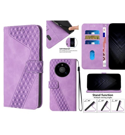 Huawei Mate 40 Case Wallet Premium Pu Leather Cover - Purple