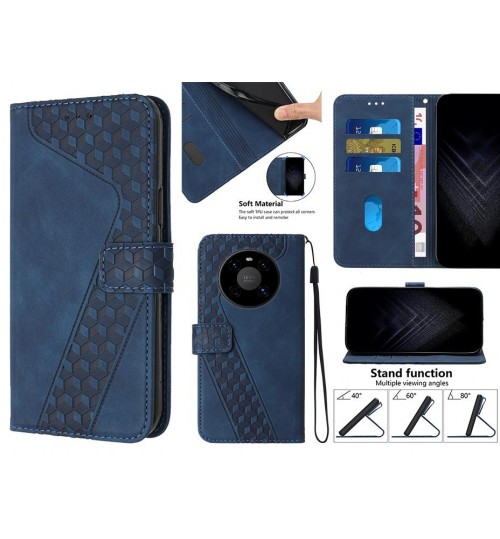 Huawei Mate 40 Case Wallet Premium Pu Leather Cover - Blue