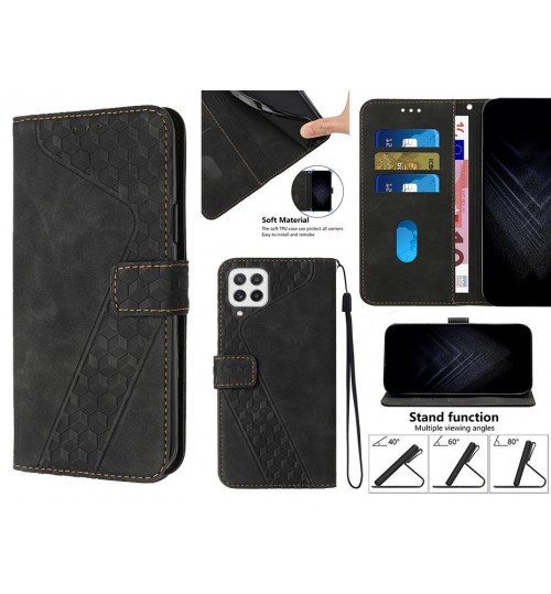 Samsung Galaxy A22 4g Case Wallet Premium Pu Leather Cover - Black