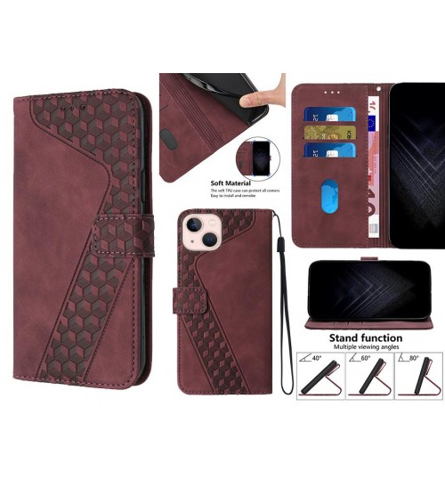Iphone 13 Mini Case Wallet Premium Pu Leather Cover - Red