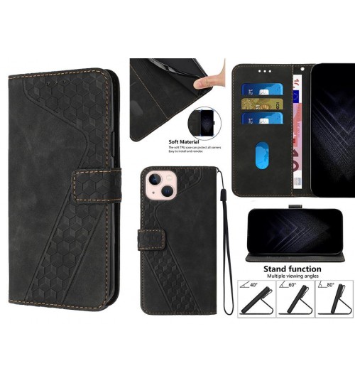 Iphone 13 Mini Case Wallet Premium Pu Leather Cover - Black