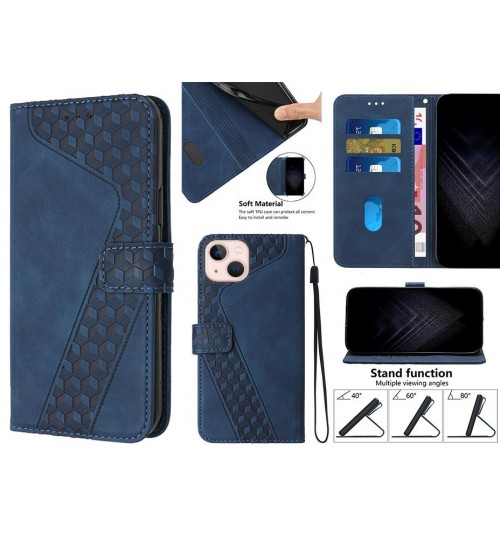 Iphone 13 Mini Case Wallet Premium Pu Leather Cover - Blue