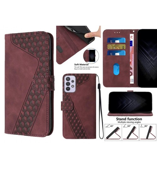 Samsung Galaxy A32 5g Case Wallet Premium Pu Leather Cover - Red