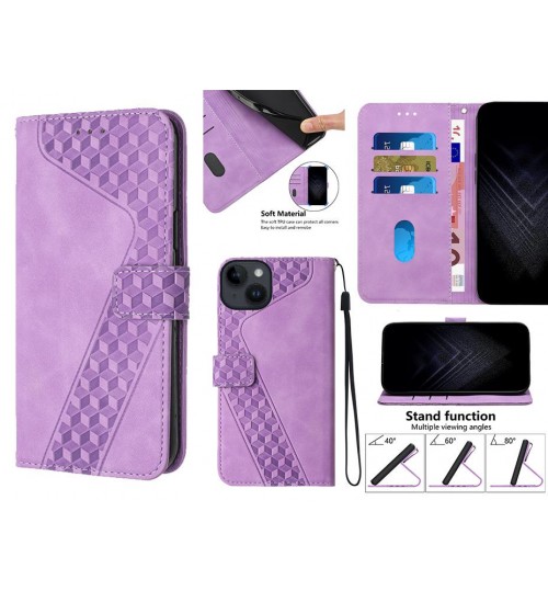 Iphone 14 Case Wallet Premium Pu Leather Cover - Purple