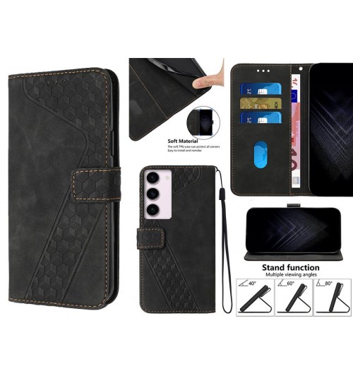 Samsung Galaxy S23 Case Wallet Premium Pu Leather Cover - Black