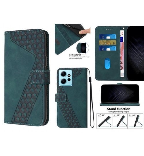 Xiaomi Redmi Note 12 4g Case Wallet Premium Pu Leather Cover - Green