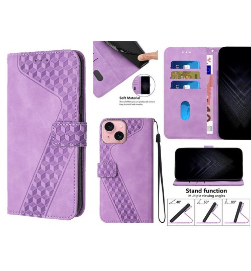 iPhone 15 Case Wallet Premium PU Leather Cover