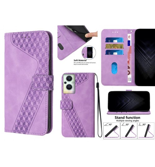 Oppo Reno 8 Lite 5g Case Wallet Premium Pu Leather Cover - Purple