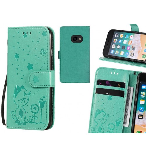 Galaxy Xcover 4 Case Embossed Wallet Leather Case