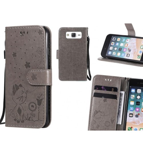 Galaxy J5 Case Embossed Wallet Leather Case