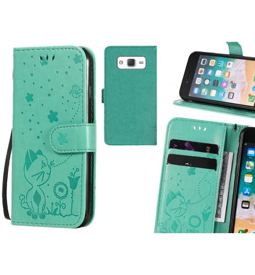 Galaxy J5 Case Embossed Wallet Leather Case