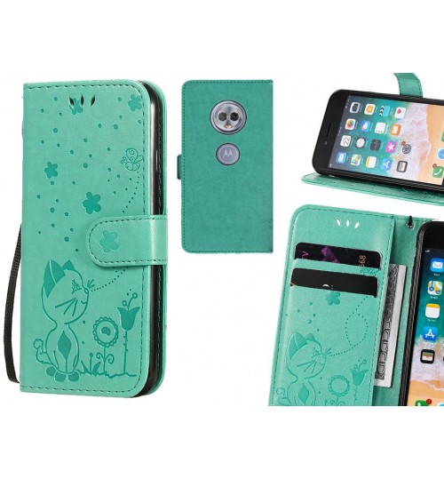 MOTO G6 PLAY Case Embossed Wallet Leather Case