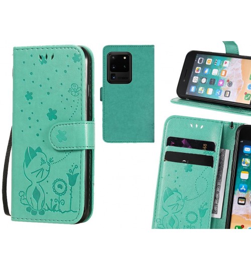 Galaxy S20 Ultra Case Embossed Wallet Leather Case