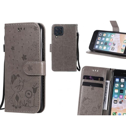 Samsung Galaxy M32 Case Embossed Wallet Leather Case