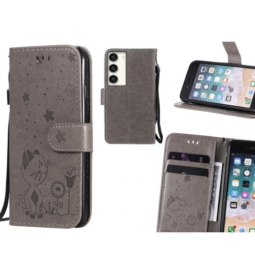 Samsung Galaxy S23 Plus Case Embossed Wallet Leather Case