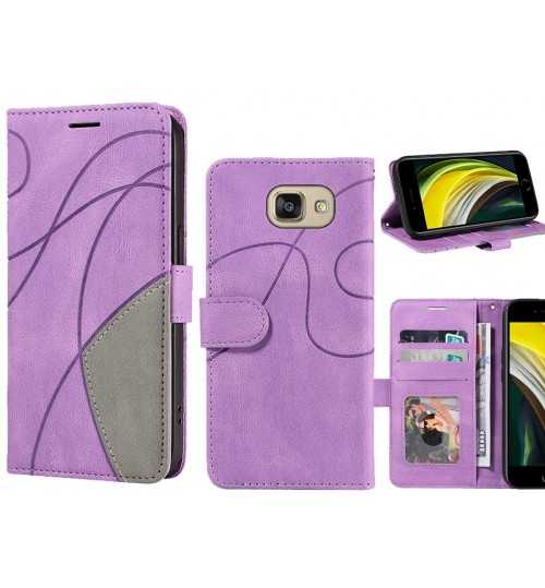 Galaxy A5 2016 Case Wallet Premium Denim Leather Cover - Purple