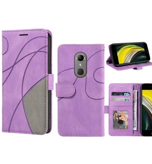 Vodafone N9 Case Wallet Premium Denim Leather Cover - Purple