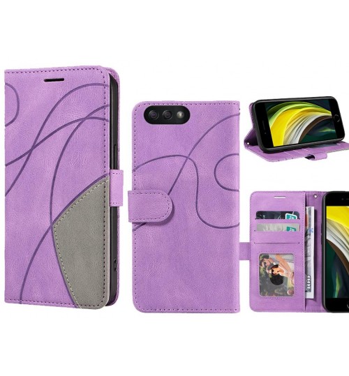 Asus Zenfone 4 2017 Case Wallet Premium Denim Leather Cover - Purple