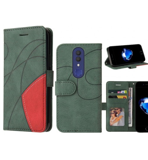 Alcatel 1x Case Wallet Premium Denim Leather Cover - Green