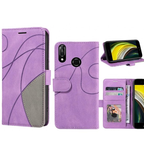 Vodafone Smart X9 Case Wallet Premium Denim Leather Cover - Purple