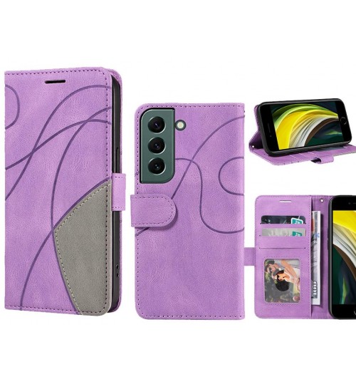 Samsung Galaxy S22 Plus Case Wallet Premium Denim Leather Cover - Purple
