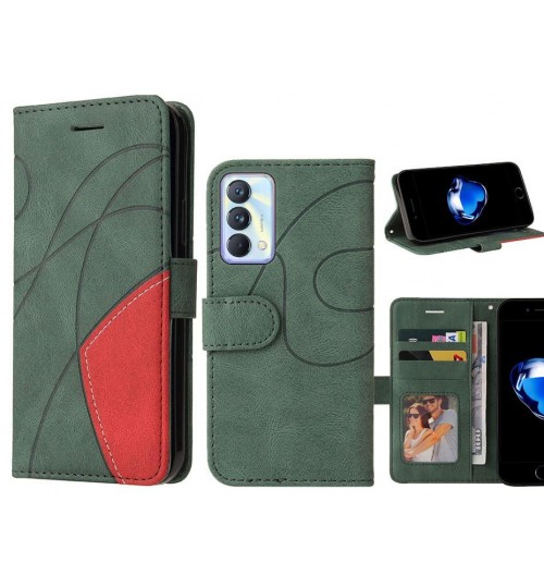 Realme Gt Master 5g Case Wallet Premium Denim Leather Cover - Green