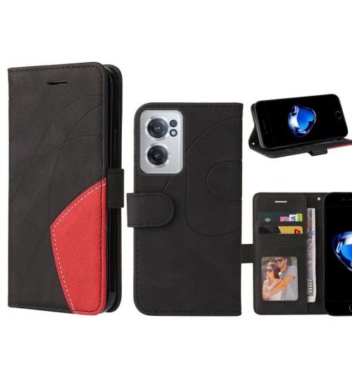 Oneplus Nord Ce 2 5g Case Wallet Premium Denim Leather Cover - Black
