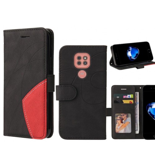 Moto G9 Play Case Wallet Premium Denim Leather Cover